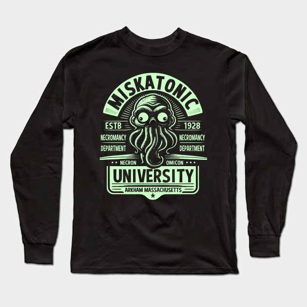 Miskatonic University Cthulhu Long Sleeve T-Shirt by Tshirt Samurai